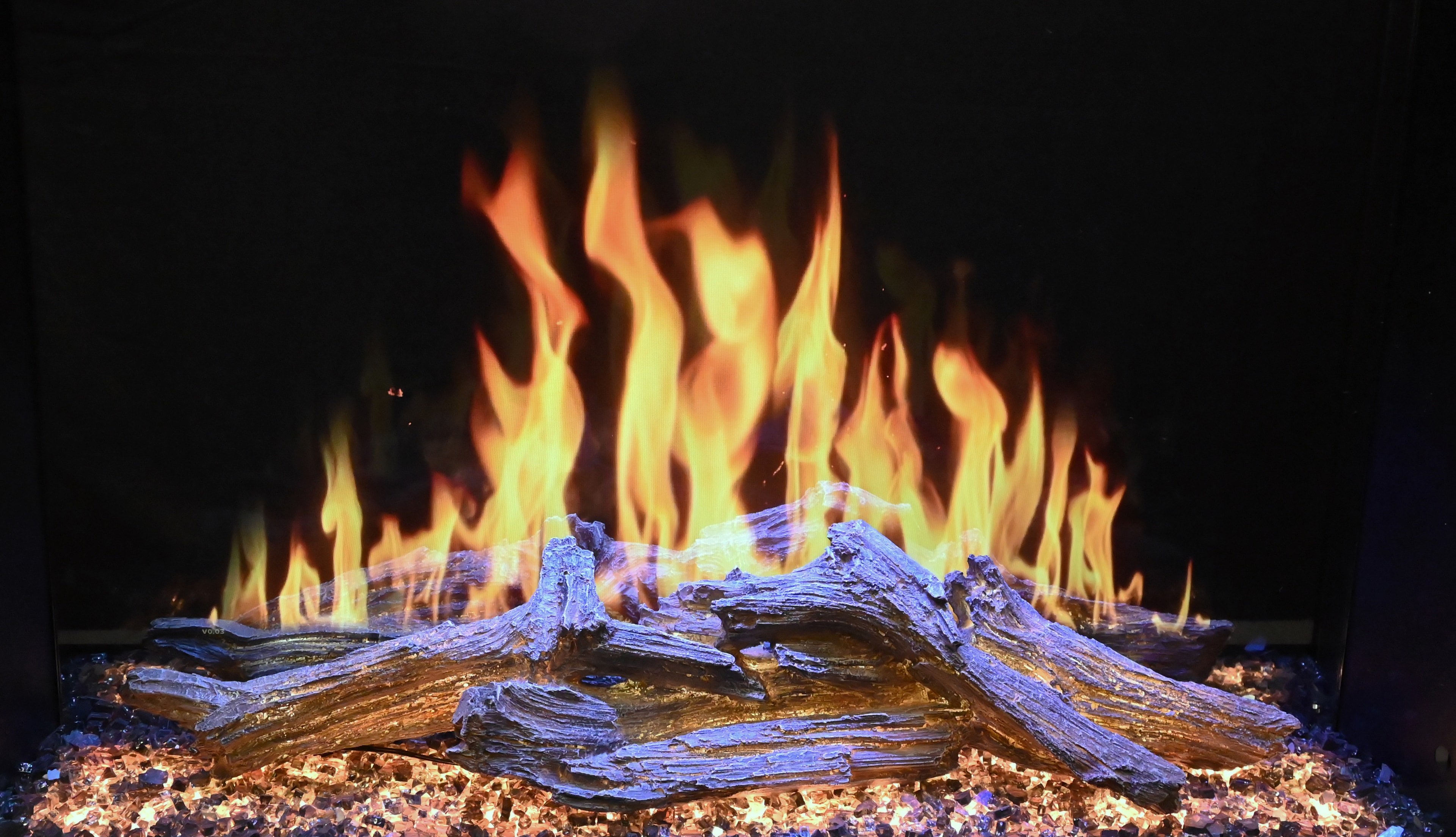 Modern Flames Orion Traditional flame and ember bed close-up